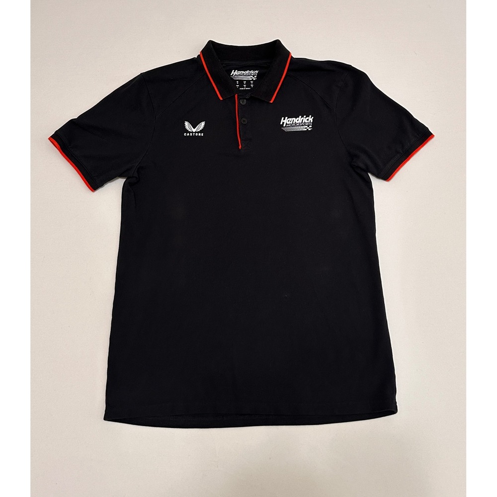 Castore Hendrick Motorsports Mens Polo Shirt Black Red Racing Team Size Medium